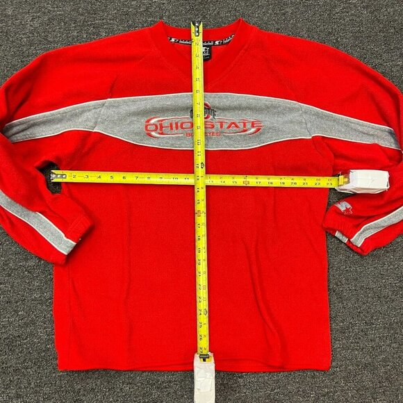 Vintage 90s Y2K Starter Team Ohio State Buckeyes OSU Pullover Fleece Sweatshirt - Picture 8 of 15